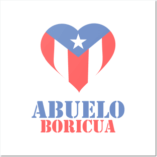 Boricua Abuelo Puerto Rican Flag Fathers Day Posters and Art